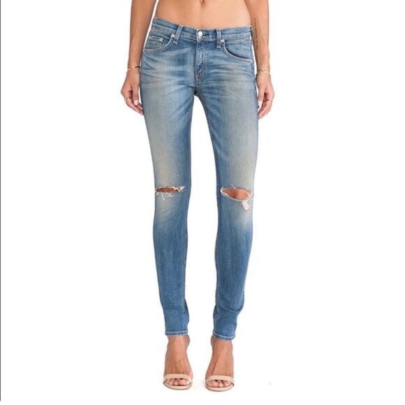 Women's Rag & Bone Skinny Jeans mid rise Capistrano Distressed 26 - Picture 1 of 7